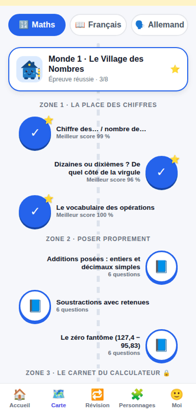 Capture d’écran : La carte des mondes