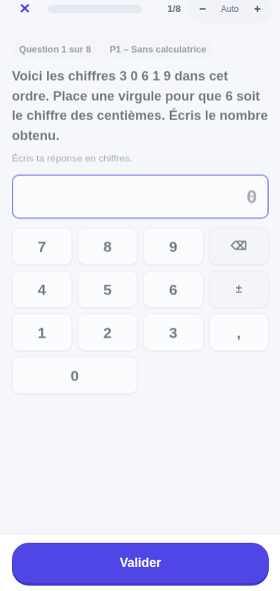 Capture d’écran : Une question